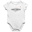 Body Bebê Algodão Not Today, Arya Stark - Foca na Moda Body Bebê Algodão Not Today, Arya Stark - Foca na Moda
