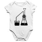 Body Bebê Algodão Química Erlenmeyer e Bequer - Foca na Moda