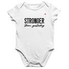 Body Bebê Algodão Stronger than yesterday - Foca na Moda