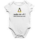 Body Bebê Algodão sudo rm -rf / (Don't drink and root) - Foca na Moda