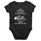 Body Bebê Algodão Trilha com a titia e o titio Trekking - Foca na Moda Body Bebê Algodão Trilha com a titia e o titio Trekking - Foca na Moda