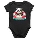Body Bebê Algodão Ursinha Relaxando Na Piscina - Foca na Moda