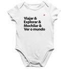Body Bebê Algodão Viajar & Explorar & Mochilar & Ver o mundo - Foca na Moda Body Bebê Algodão Viajar & Explorar & Mochilar & Ver o mundo - Foca na Moda