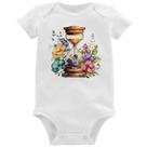 Body Bebê Ampulheta Floral - Foca na Moda