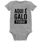 Body Bebê Aqui é galo - Foca na Moda
