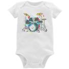 Body Bebê Bateria Arte - Foca na Moda Body Bebê Bateria Arte - Foca na Moda