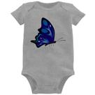 Body Bebê Borboleta Azul - Foca na Moda