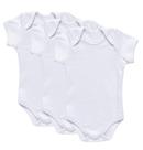 Body Bebê Branco Kit 3 peças 100% Algodão