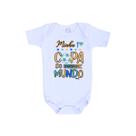 Body Bebê Brasil Branco Minha Primeira Copa Manga Curta Tamanho:G Body Bebê Brasil Branco Minha Primeira Copa Manga Curta Tamanho:G