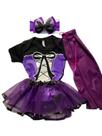 Body Bebê Bruxinha Completo Halloween Fantasia Infantil Menina Festa Temática