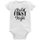 Body Bebê But First Yoga - Foca na Moda