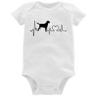 Body Bebê Cachorro Batimentos Cardíacos - Foca na Moda Body Bebê Cachorro Batimentos Cardíacos - Foca na Moda