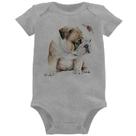 Body Bebê Cachorro Buldogue Inglês - Foca na Moda Body Bebê Cachorro Buldogue Inglês - Foca na Moda