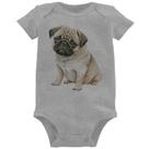 Body Bebê Cachorro Pug - Foca na Moda
