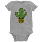 Body Bebê Cacto Coração - Foca na Moda Body Bebê Cacto Coração - Foca na Moda