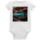 Body Bebê Carro clássico azul - Foca na Moda