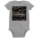 Body Bebê Carro retrô branco - Foca na Moda