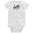 Body Bebê Clave De Sol Teclas - Foca na Moda