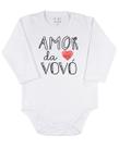 Body Bebê com Frase "Amor da Vovó" Algodão fio Egípcio