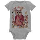 Body Bebê Coruja e Folhas - Foca na Moda