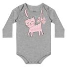 Body Bebê Elian Cat Meoro Manga Longa Feminino