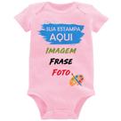 Body Bebê Estampa Personalizada (Imagem, frase ou foto) - Foca na Moda