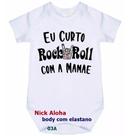 body bebê eu curto rock roll com a mamãe cód 03A body bebê eu curto rock roll com a mamãe cód 03A