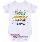 body bebê feliz aniversário mamãe cód 9651