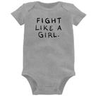 Body Bebê Fight Like a Girl - Foca na Moda Body Bebê Fight Like a Girl - Foca na Moda