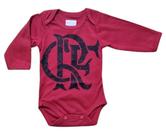 Body Bebê Flamengo Manga Longa Escudo Oficial