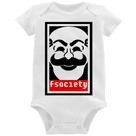 Body Bebê Fsociety - Foca na Moda Body Bebê Fsociety - Foca na Moda