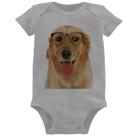 Body Bebê Golden Retriever de Óculos - Foca na Moda Body Bebê Golden Retriever de Óculos - Foca na Moda