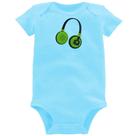 Body Bebê Headphone Verde - Foca na Moda