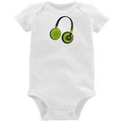 Body Bebê Headphone Verde - Foca na Moda