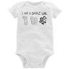 Body Bebê I Am A Simple Girl - Foca na Moda