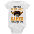 Body Bebê I'm a gamer, I have lots of lives - Foca na Moda