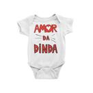 Body Bebê Infantil Amor da Dinda Branca Body Bebê Infantil Amor da Dinda Branca