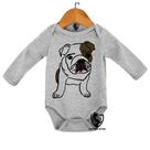 Body Bebe Infantil Cachorro Cao Dog Bulldog Buldogue