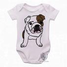 Body Bebe Infantil Cachorro Cao Dog Bulldog Buldogue