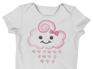 Body Bebê Infantil Chuva de Amor Bênçãos Branca Body Bebê Infantil Chuva de Amor Bênçãos Branca