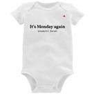 Body Bebê It's Monday again - Foca na Moda Body Bebê It's Monday again - Foca na Moda