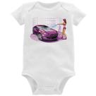 Body Bebê Lava Jato Carro Roxo - Foca na Moda