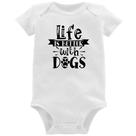 Body Bebê Life Is Better With Dogs - Foca na Moda
