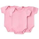 Body Bebê Liso cor Rosa100 Algodão