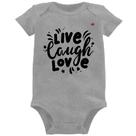 Body Bebê Live Laugh Love - Foca na Moda