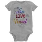 Body Bebê Live Love Travel - Foca na Moda