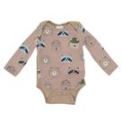 Body Bebe Luc.Boo Bichinhos ML Marrom - 71530 Body Bebe Luc.Boo Bichinhos ML Marrom - 71530