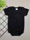 Body Bebê Malha Preto Manga Curta ideal para seu Bebê