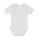 Body Bebê Manga Curta Básico Malha Premium Algodão Branco Era Uma Vez