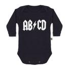 Body Bebê Manga Longa ABCD Preto Body Bebê Manga Longa ABCD Preto